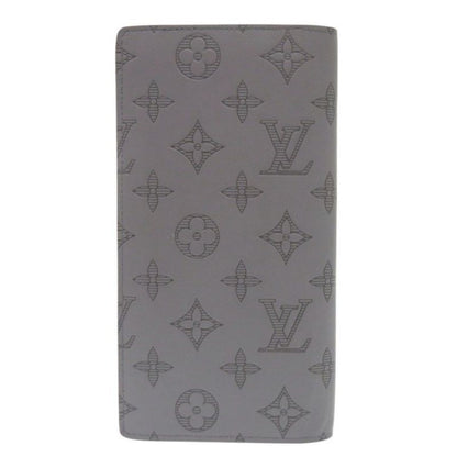 Louis Vuitton Portefeuille Plaza M81335 Monogram Shadow Leather Gray Long