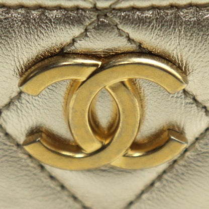 Chanel Matelasse Chain Clutch Bag Gold Ap2803 Ladies Preowned
