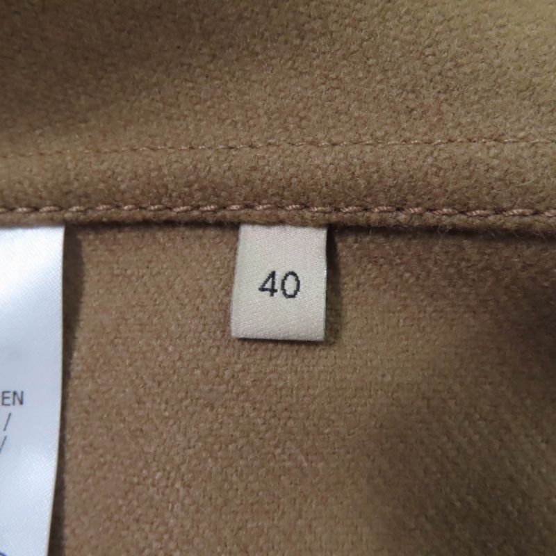 Gucci 730905 100% Wool Leather Large Cape Coat With Logo Buttons Poncho Brown