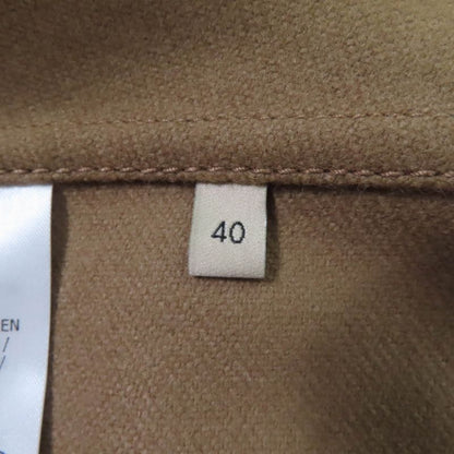 Gucci 730905 100% Wool Leather Large Cape Coat With Logo Buttons Poncho Brown