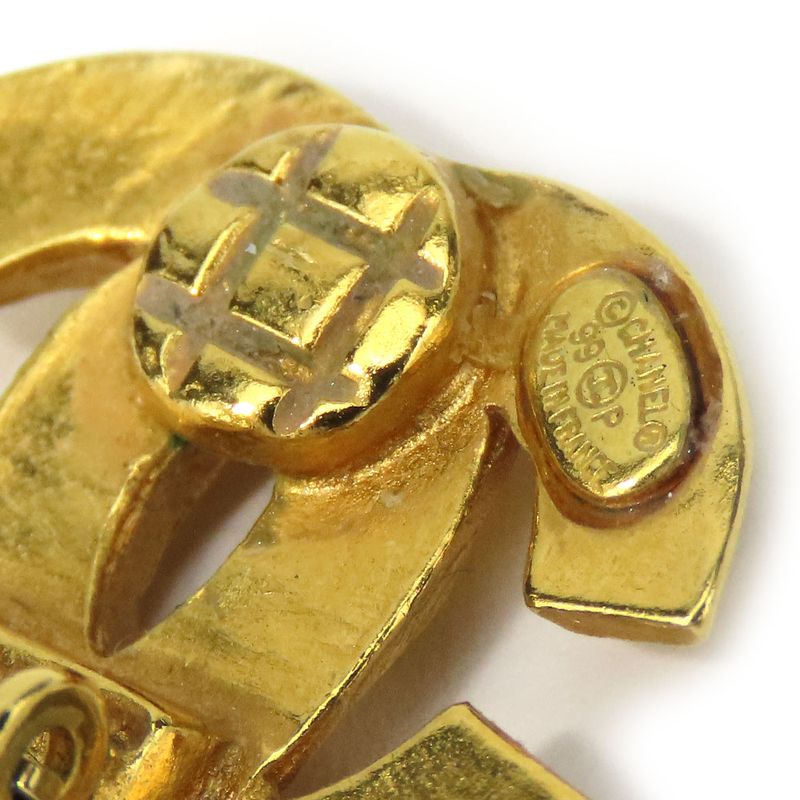 Chanel Earring Coco Mark Metal Gold Accessories 99P Plated Ladies Women Chanel