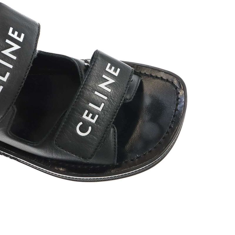 Celine Leo Velcro Sandals Black 35