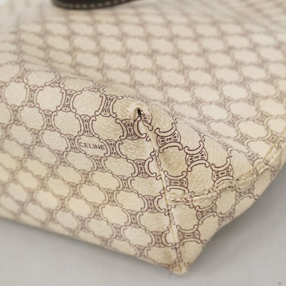 Celine Tote Bag Macadam PVC White Gold Hardware Women