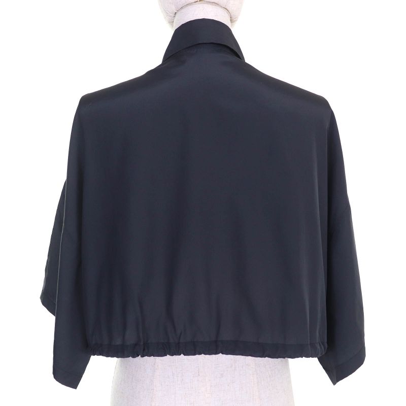 Prada 2021 P454f 100% Silk Triangle Logo Triangle Plate With Drawcord Short