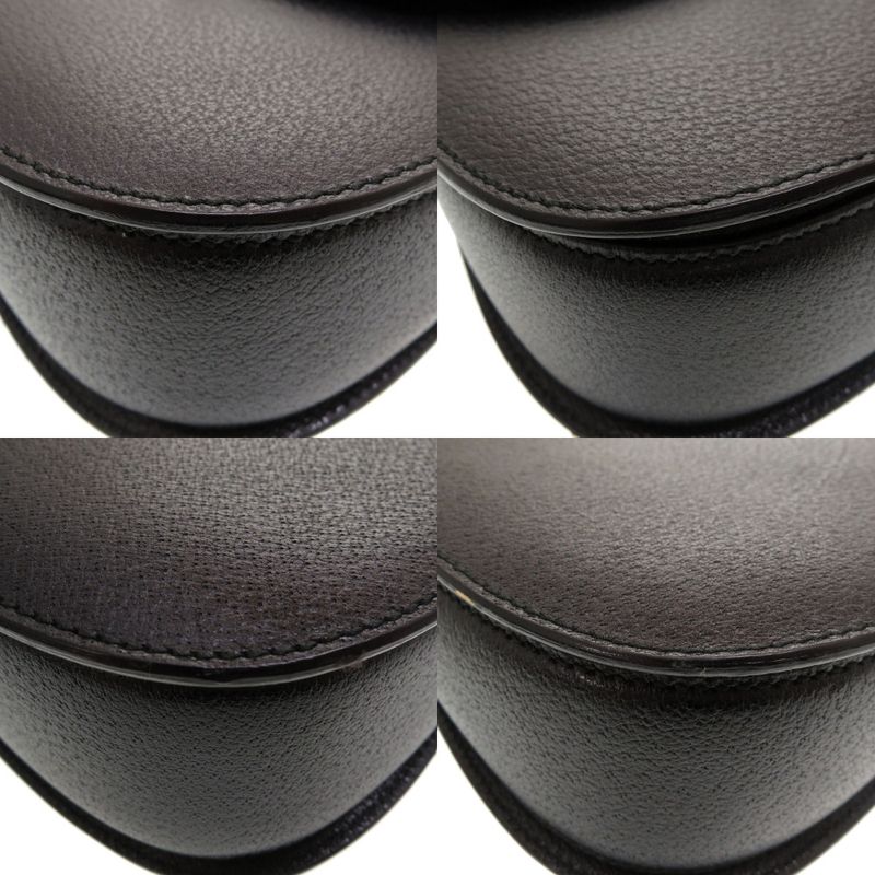 Gucci Bamboo Leather Black 000 2113 0633 Handbag Bag Black 0187 Gucci