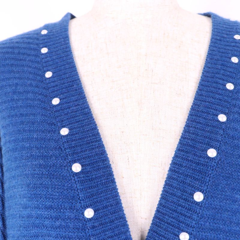 CHANEL P53610k06955 Cotton Cashmere Mix Long Sleeve Knit Cardigan With Coco