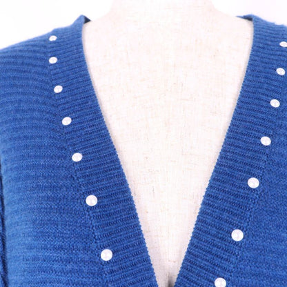 CHANEL P53610k06955 Cotton Cashmere Mix Long Sleeve Knit Cardigan With Coco