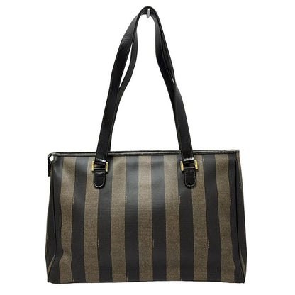 Fendi Shoulder Bag Pecan Black And Light Brown Leather