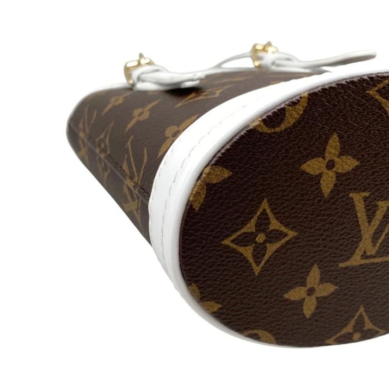 Louis Vuitton Handbag Shoulder Bag Nano Bucket M81489 Monogram White Louis