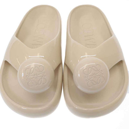 Loewe Foam Slide Patent Sandals Beige 36