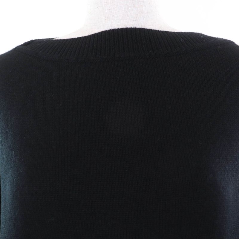 Hermes 2022 2e2506d2 Cliquetis 100% Cashmere Long Sleeve Knit Dress Black 40