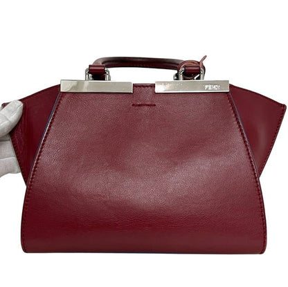 Fendi 2way Bag Petit Trois Jour Bordeaux 8bh333