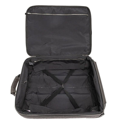 Hermes Her Line Herbag Carry Bag Suitcase Gray Silver Hardware Canvas Travel