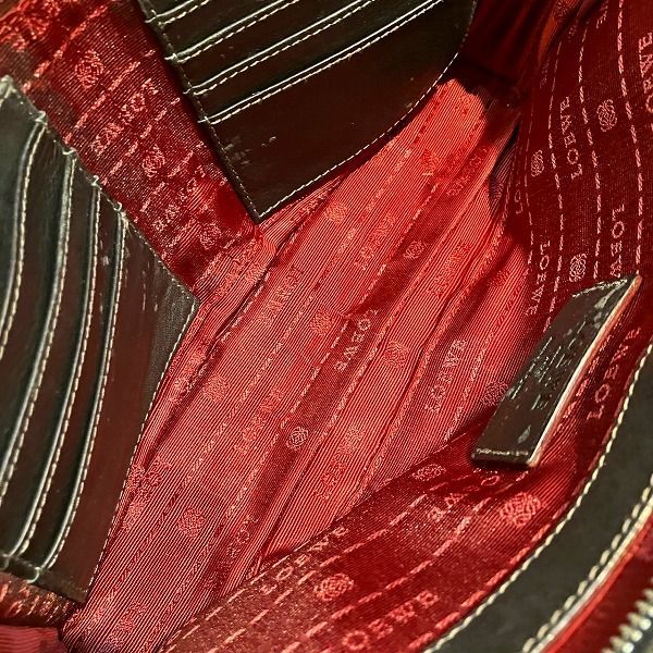 Loewe Anagram Black Leather Bag Clutch Bag Men's