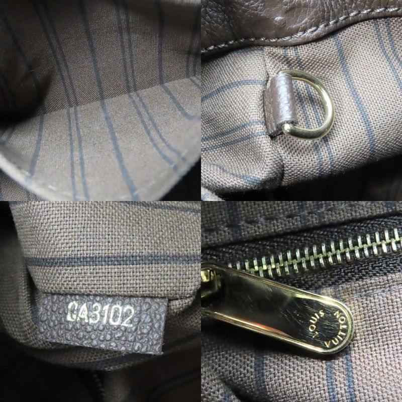 Louis Vuitton Shoulder Bag Artsy MM M94171 Monogram Empreinte Dark Brown Gold