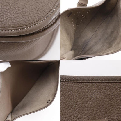 Hermes Evelyn 3GM Evelyn Taurillon Clemence Etoupe Silver Hardware □P Ladies
