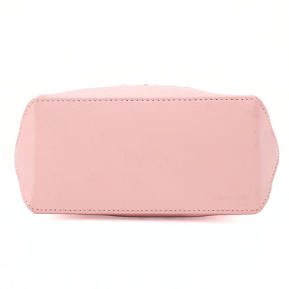 Chanel Mini Tote Bag Essential Logo Mark Lambskin Pink Silver Hardware Handbag