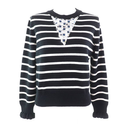 CHANEL P74115 100% Cashmere With Coco Mark Hardware Sequin Embellishment