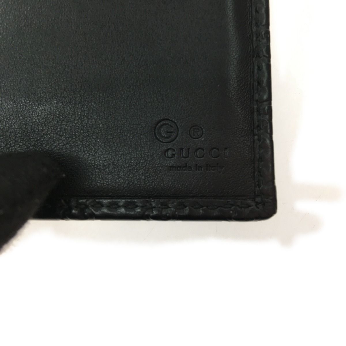 Gucci Men's Long Wallet Micro Gucci Guccissima GG 449396 Black