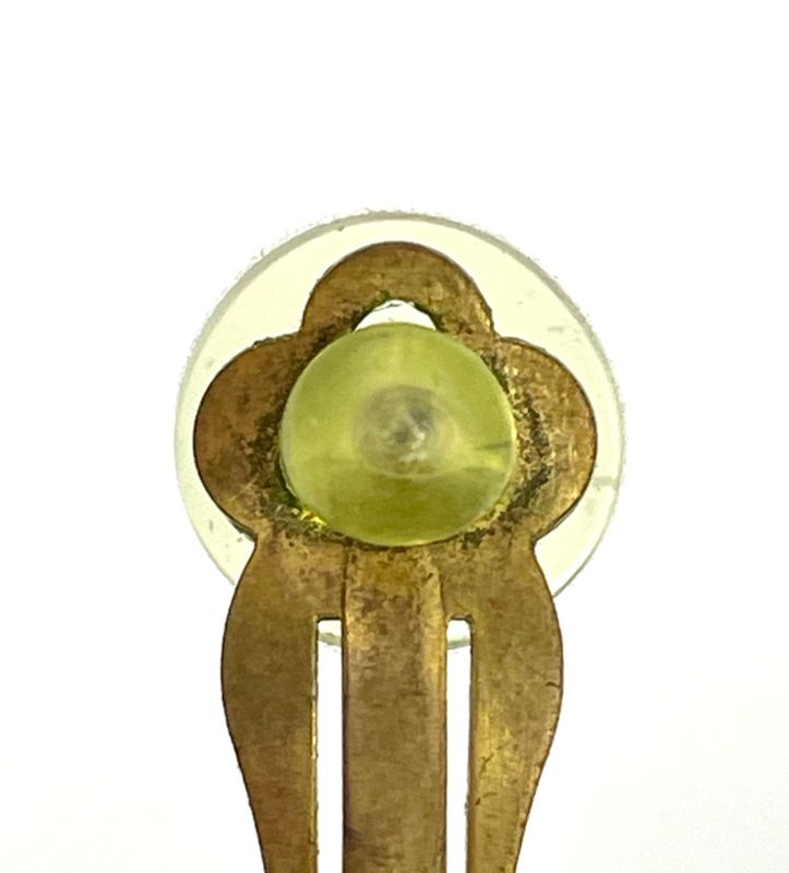 Chanel Coco Mark Star 01P Earrings (one Side Only) GP Black And Gold Made In