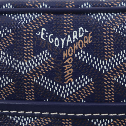 goyard Cupveil PM Canvas Leather Allover Logo Square Shoulder Bag Navy Storage