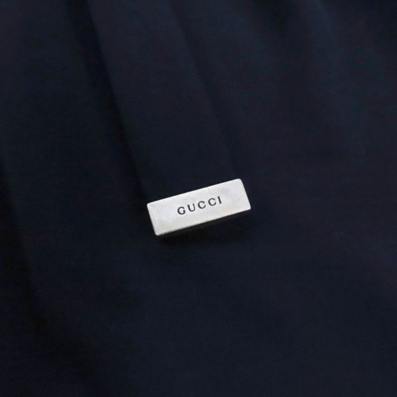 Gucci 310720 Ribbon Design Silk Wrap Dress Black M Hanger Genuine