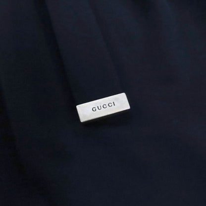 Gucci 310720 Ribbon Design Silk Wrap Dress Black M Hanger Genuine