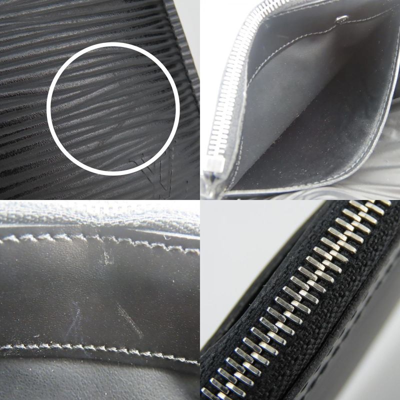 Louis Vuitton Coin Case Pochette Cles M66602 Epi Leather Noir Black Silver