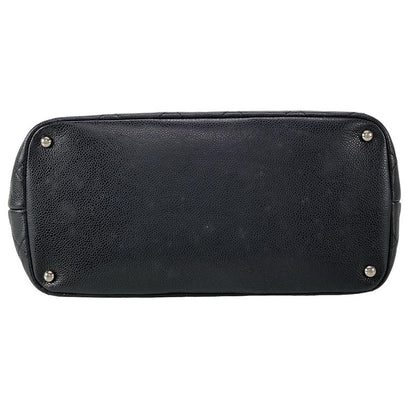 Chanel Tote Bag Matelasse Black Silver Hardware / Chain Shoulder