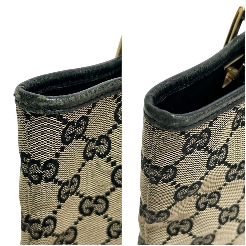 Gucci Mini Tote Bag GG Canvas Shoulder GG Pattern Black 21099