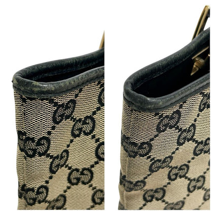 Gucci Mini Tote Bag GG Canvas Shoulder GG Pattern Black 21099