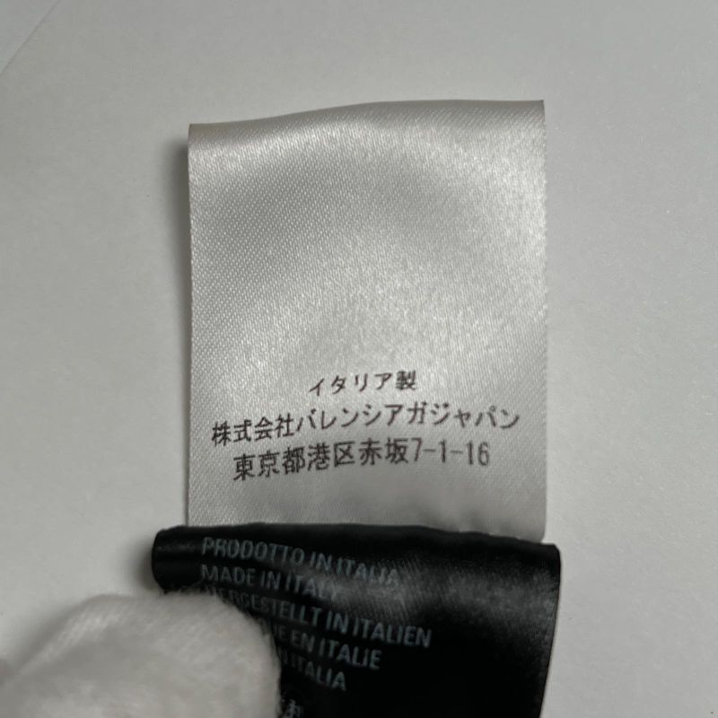 Balenciaga 529757 Asymmetrical Pleated Back Logo Skirt Black 36 Made In Italy