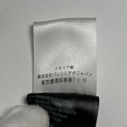 Balenciaga 529757 Asymmetrical Pleated Back Logo Skirt Black 36 Made In Italy