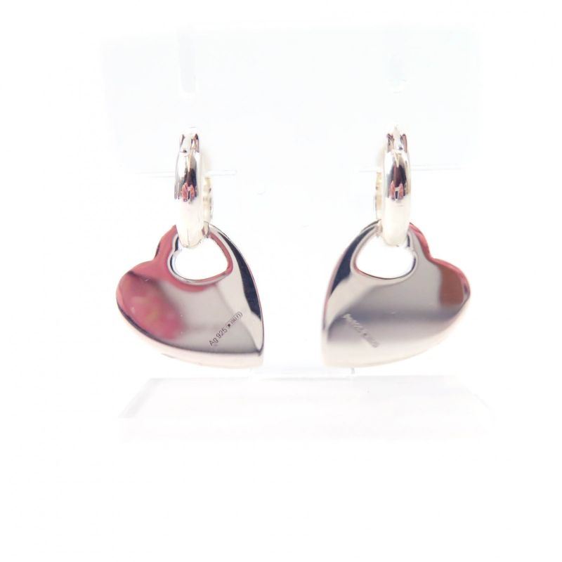 Gucci 796302 Trademark Hoop Earrings With Charm Sv925 Silver With