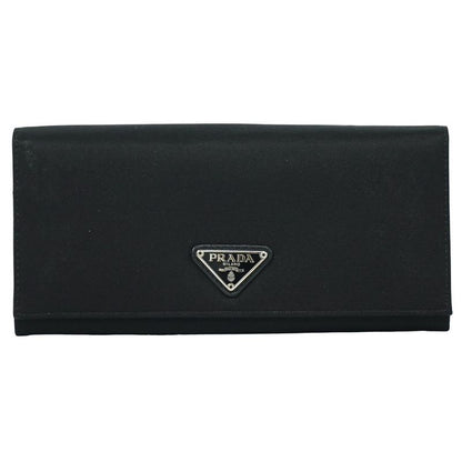 Authentic Prada Nylon Long Wallet Long Wallet Black Wallet Pre-owned [follow-up
