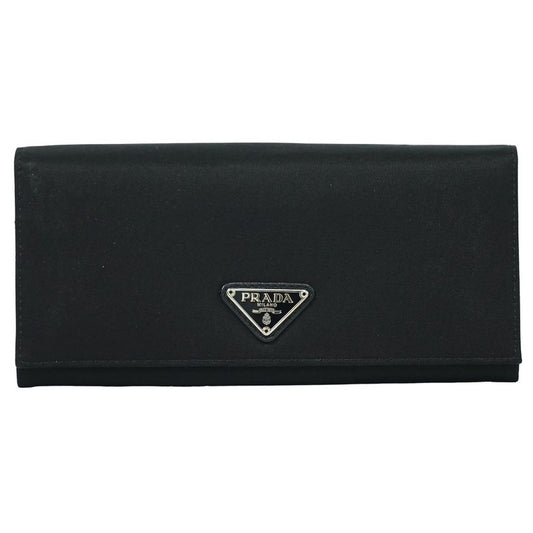 Authentic Prada Nylon Long Wallet Long Wallet Black Wallet Pre-owned [follow-up
