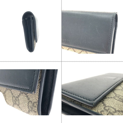 Gucci Unisex Long Wallet GG Supreme Continental Wallet 410100 Beige X