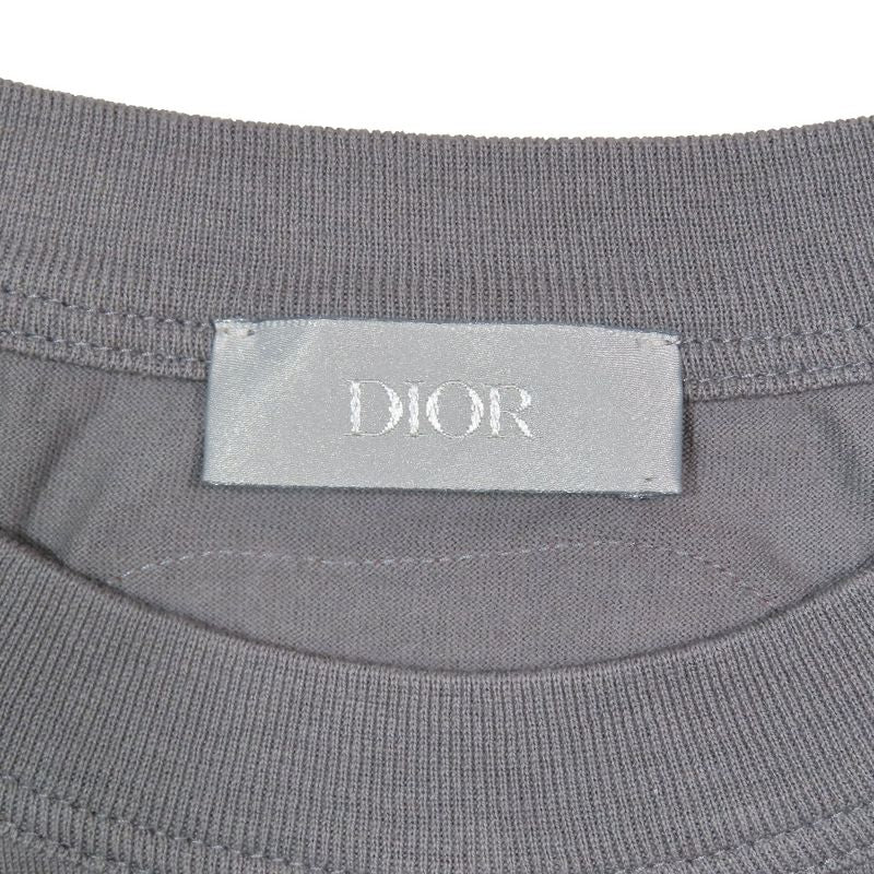 22aw Dior X Travis Scott Cactus Jack Oversize T-Shirt Logo Print Cut and Sewn