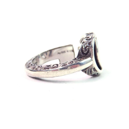 Gucci 627760 Double G Key Motif Ring Arabesque Ring Ag925 Silver 10 Made In