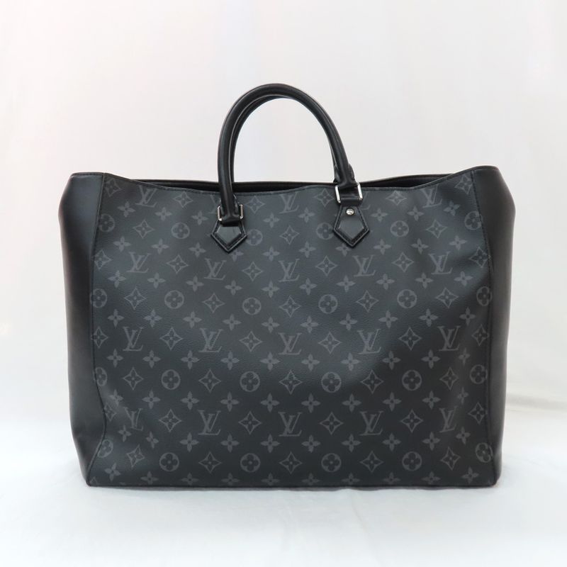 Louis Vuitton Grand Sac M44733 Monogram Eclipse Tote Bag Black Gray -