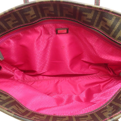 Fendi Zucca Pattern Tote Bag Leather Women