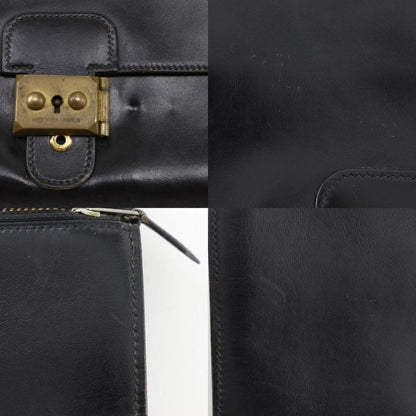 Hermes Pochette Jet Second Bag Vintage Box Calf Black 0V Men's Clutch Bag