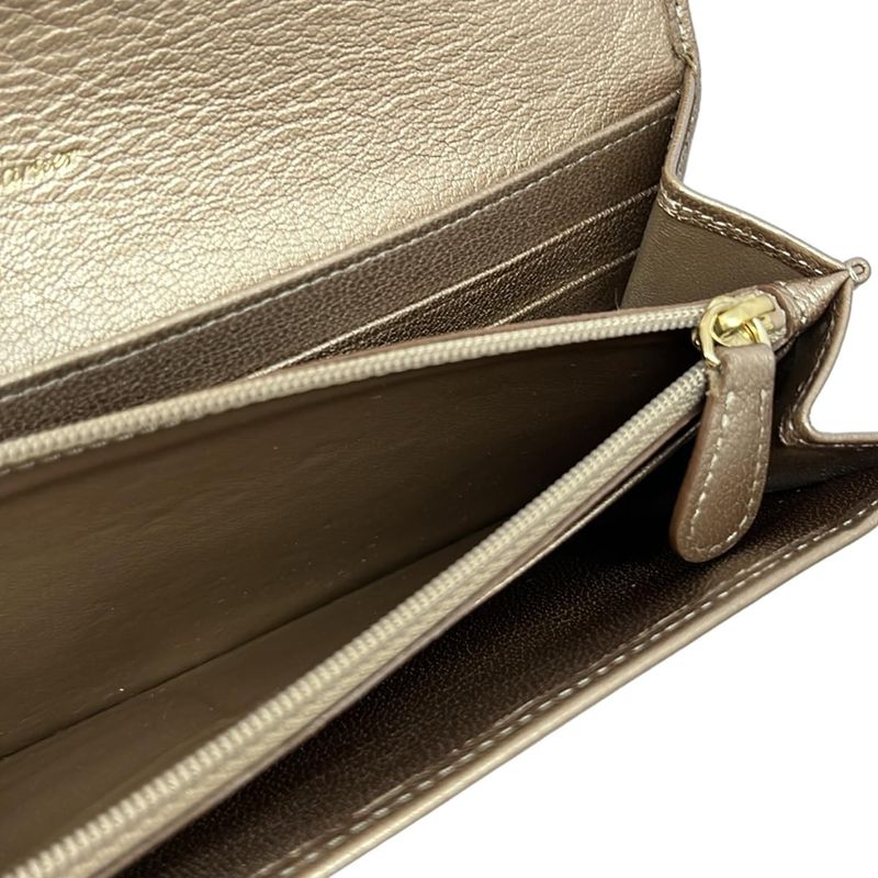 Cartier Long Wallet Love Gold Leather