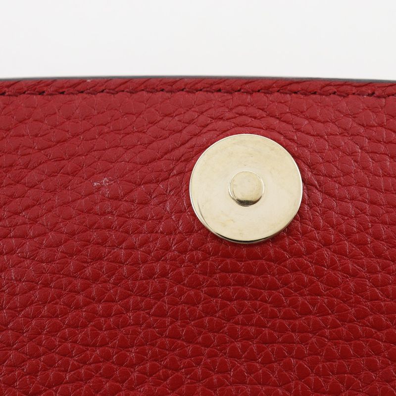 Gucci Soho Chain Shoulder Interlocking G 536224 Leather Red Ladies Shoulder Bag