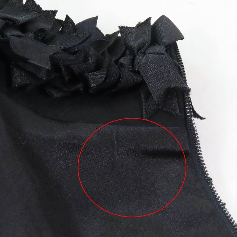 CHANEL 08A P33334 Wool Cashmere Mix Ribbon Embellished Zip Up Coat With Coco