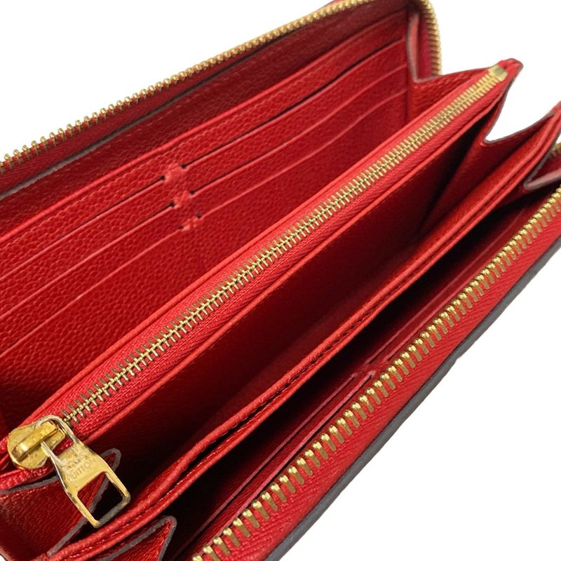 Louis Vuitton Monogram Empreinte Zippy Wallet M63691 Scarlet