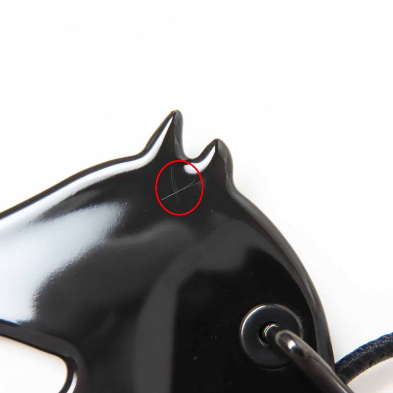 Hermes Tattersall PM Buckle Workshop Necklace Pendant GP Enamel Blue Beige