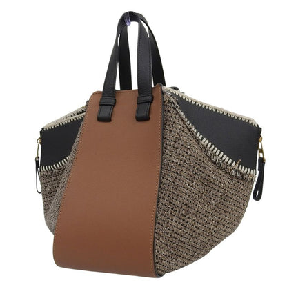 Loewe 2019 Item Hammock Anagram Leather Tweed Tote Handbag S Lady Office Travel
