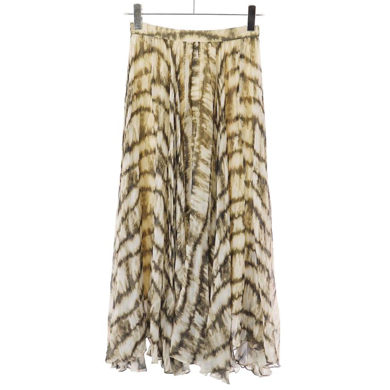 Celine Silk Georgette Maxi Skirt 2j369968q Grayish 36