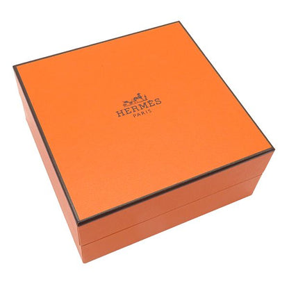 Hermes Earrings Ex Libris Hoop Silver 925 18k Pink Gold Silver X Pink Gold